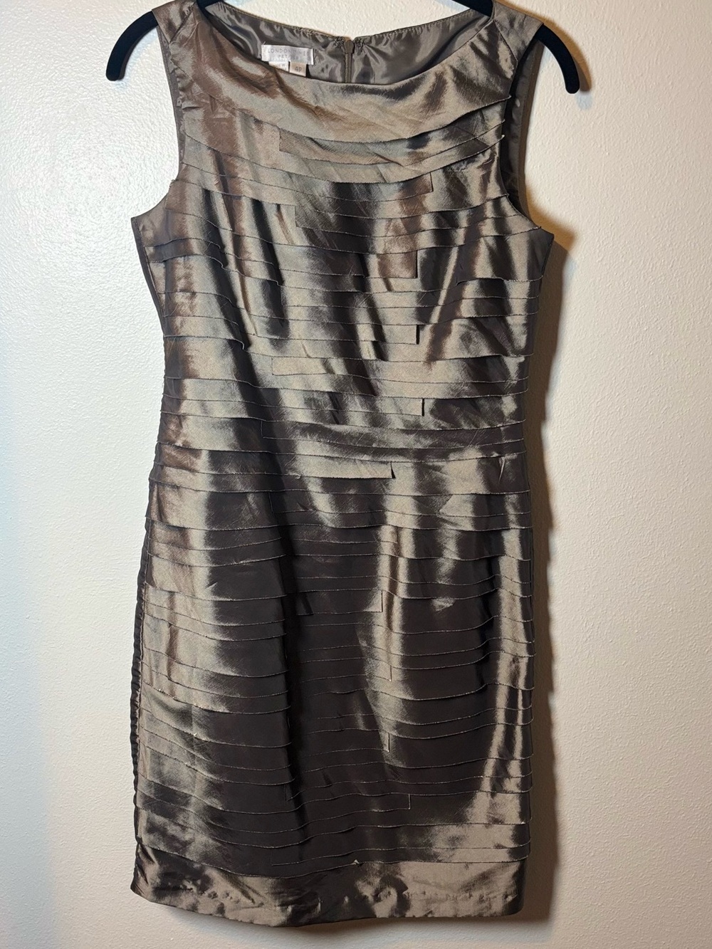 London Times Taupe Bandage Dress
